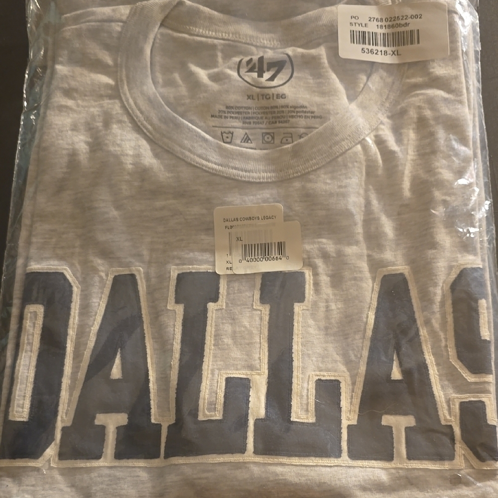 47 Brand Grey Dallas Cowboys shirt